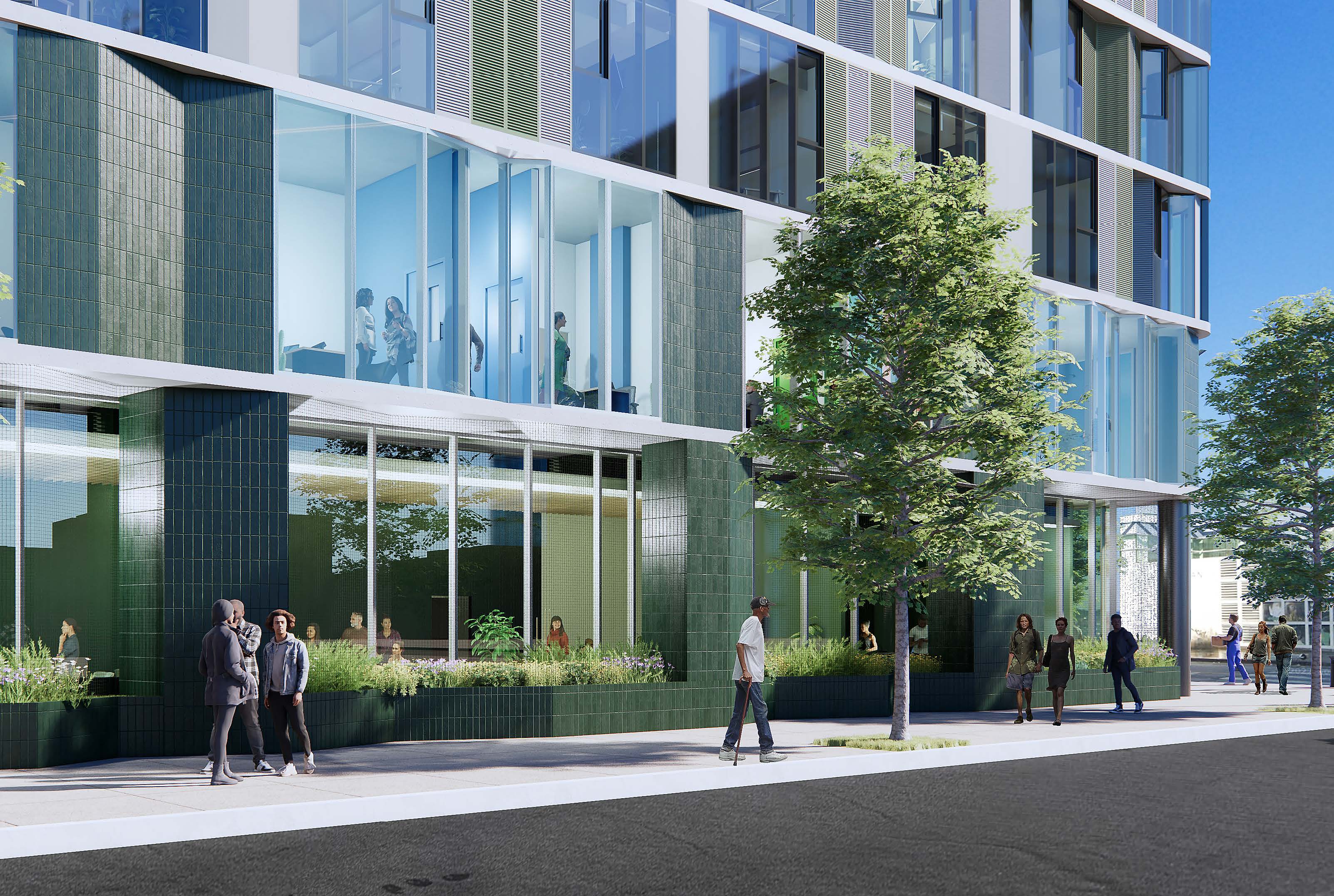 Snapshot of new building, rendering.