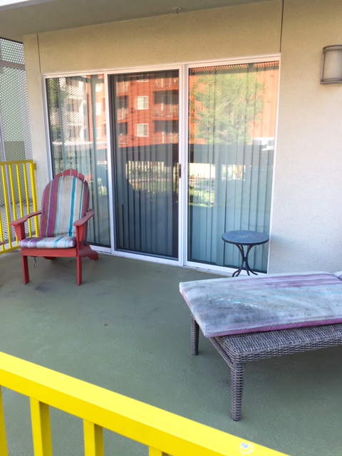 Balcony and seating area of a unit.