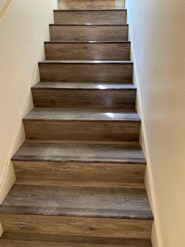 Daytime shot of stairs within a unit