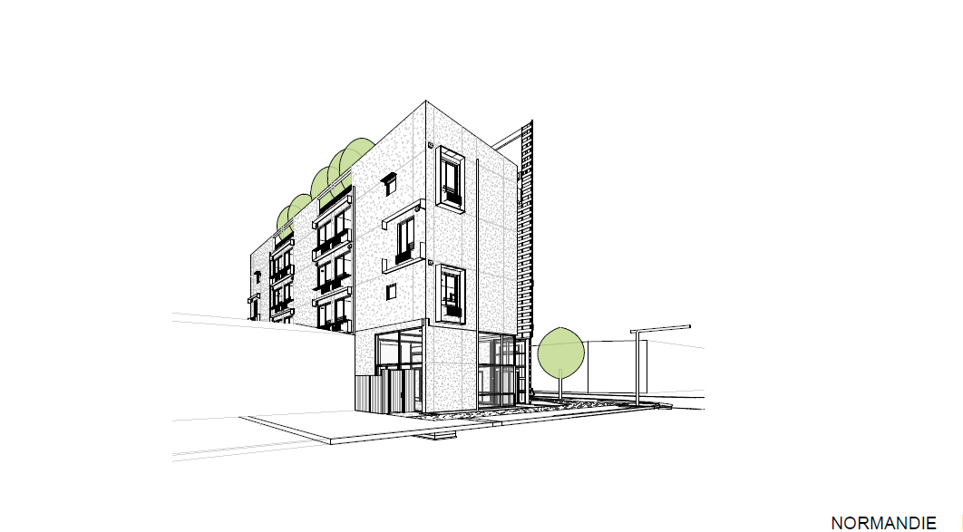 Front view from Normandie