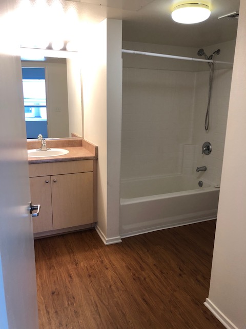 View of the apartment bathroom