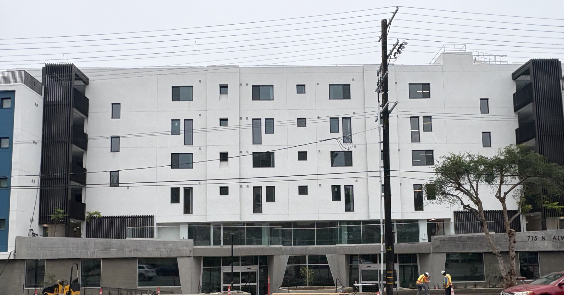 Photo of property; still under construction
