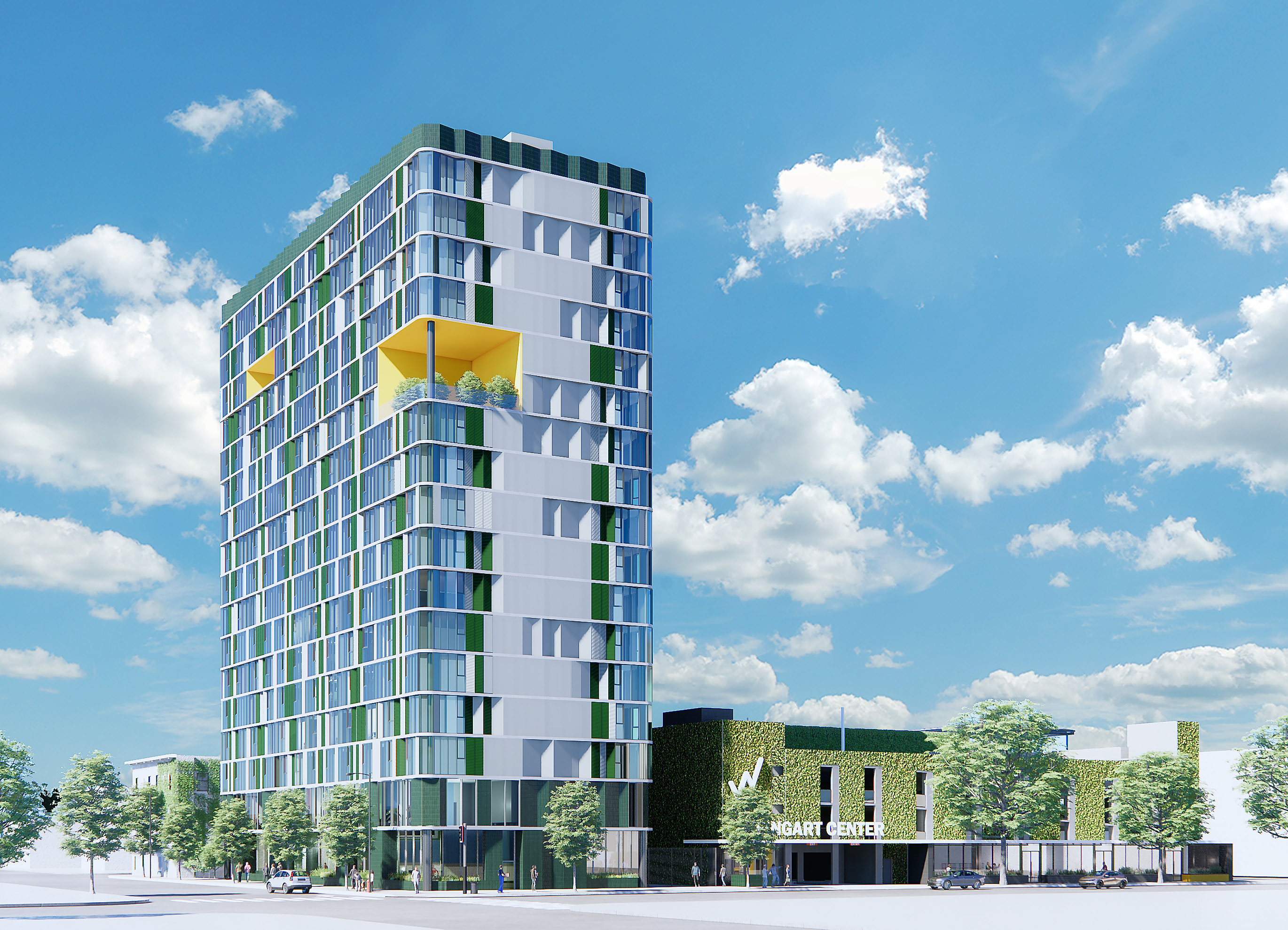 Snapshot of new building, rendering.