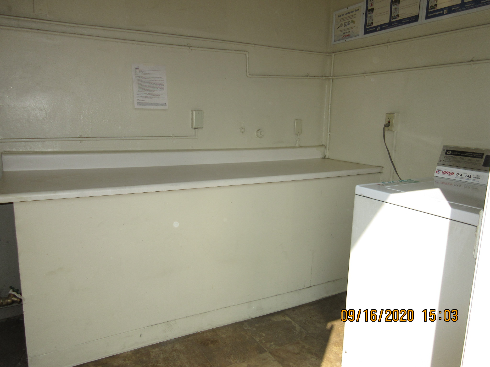 View of a laundry room.