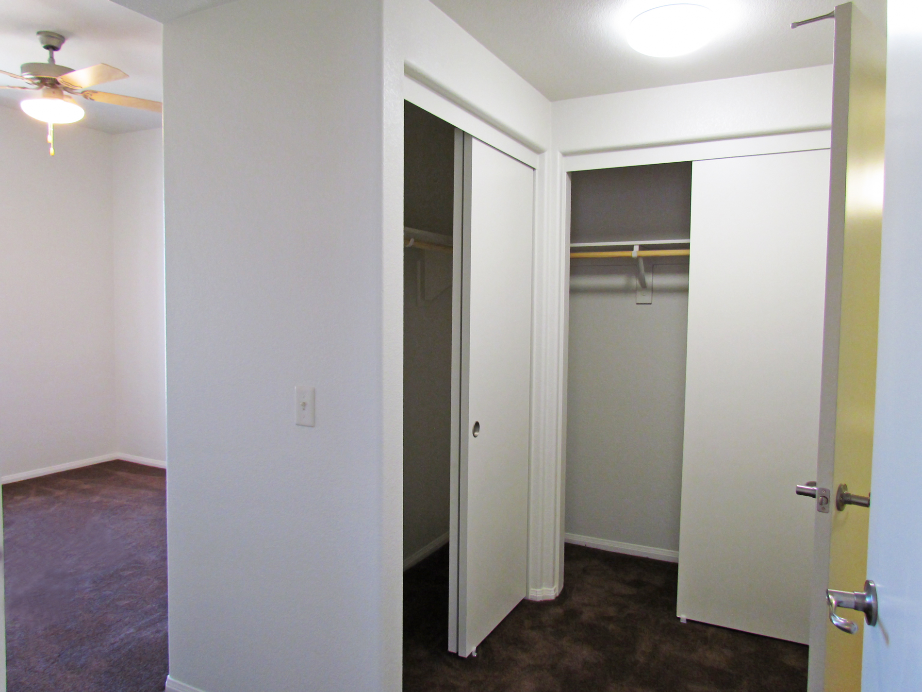 View of a Closet in a unit at Osborne Street Apartments.