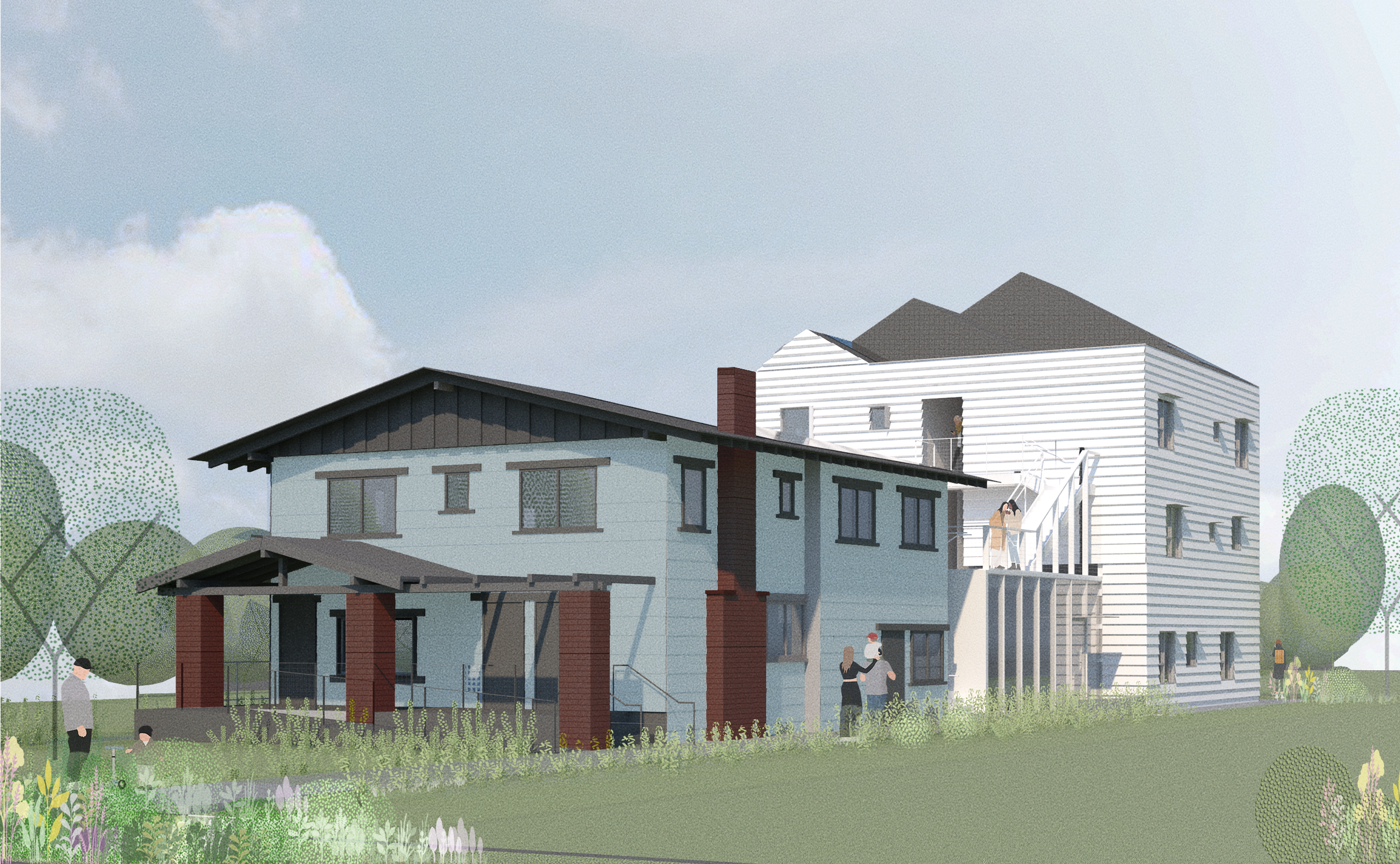 Street view of the front of the property.