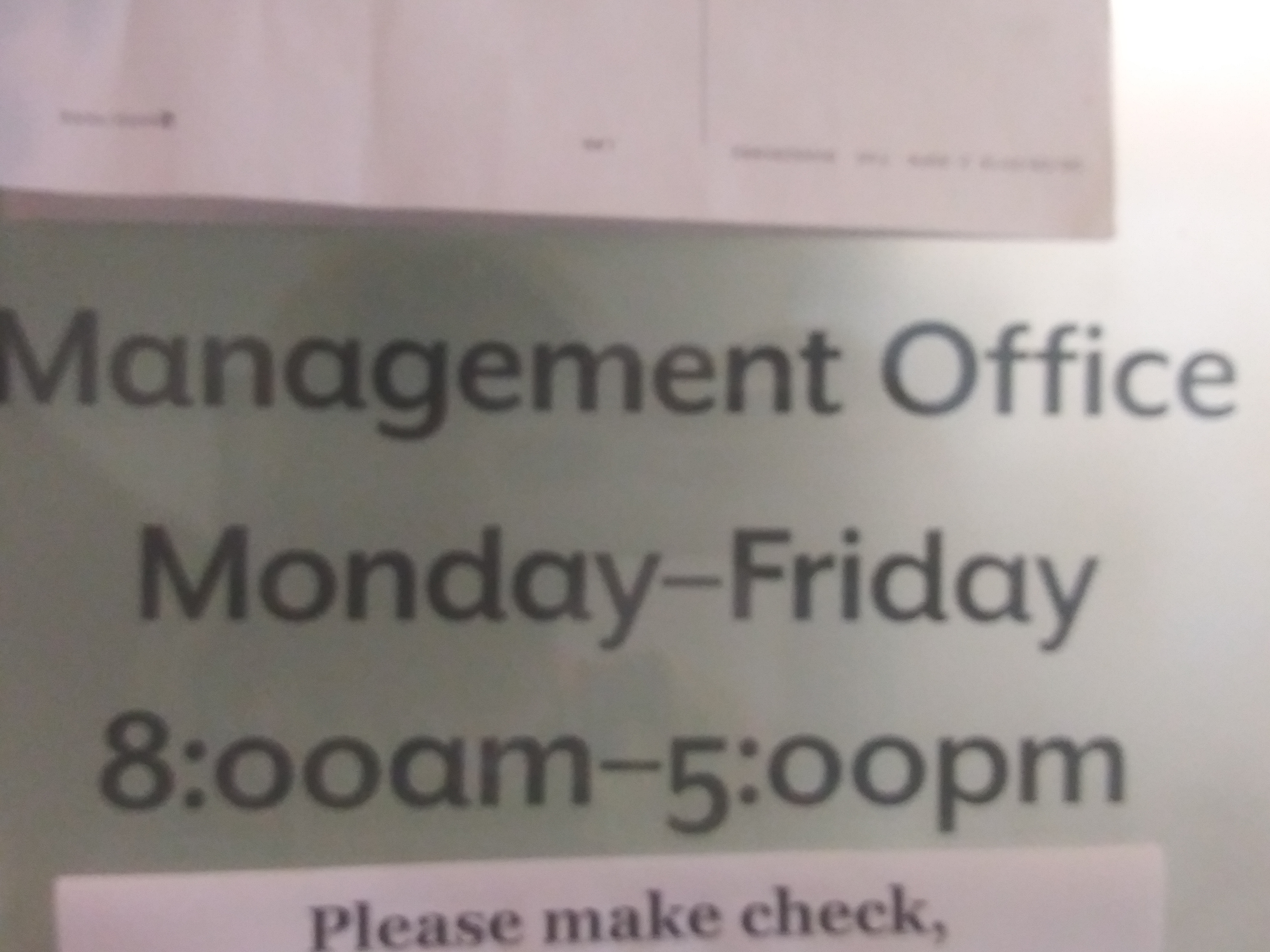 Image of the management office hours