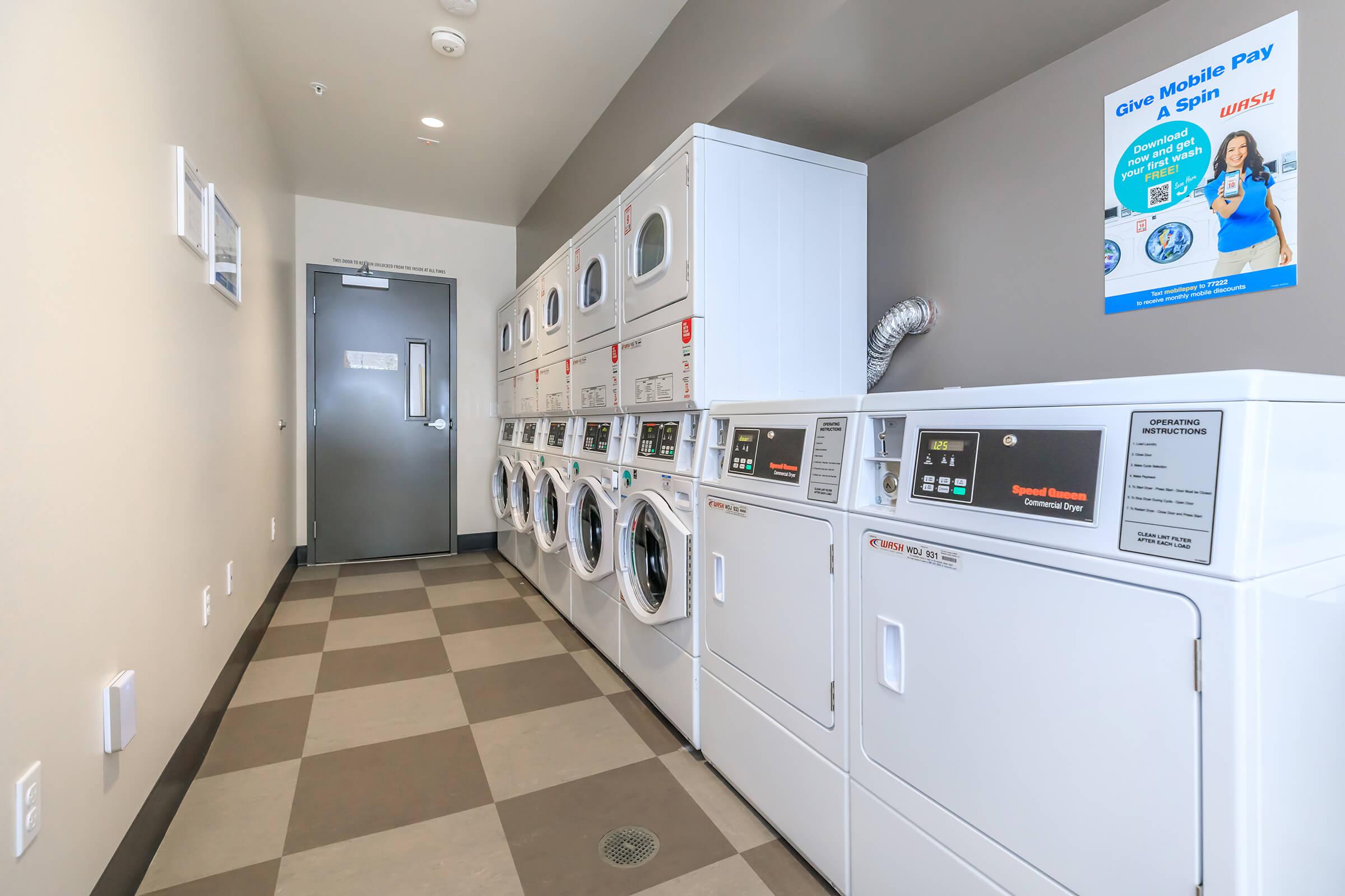 Laundry Room - Washers and dryers.