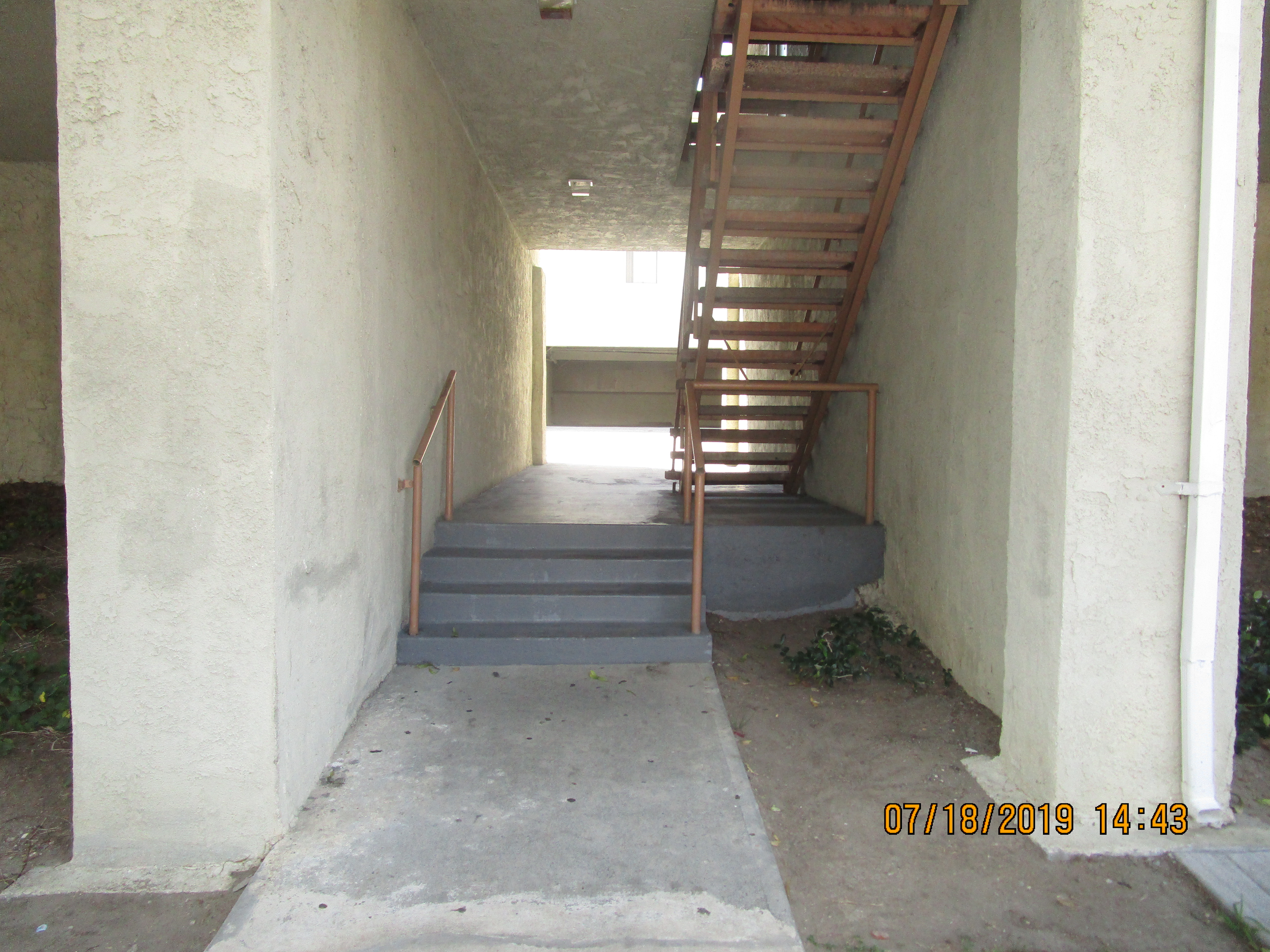 Image of building stairs in brown and grey color