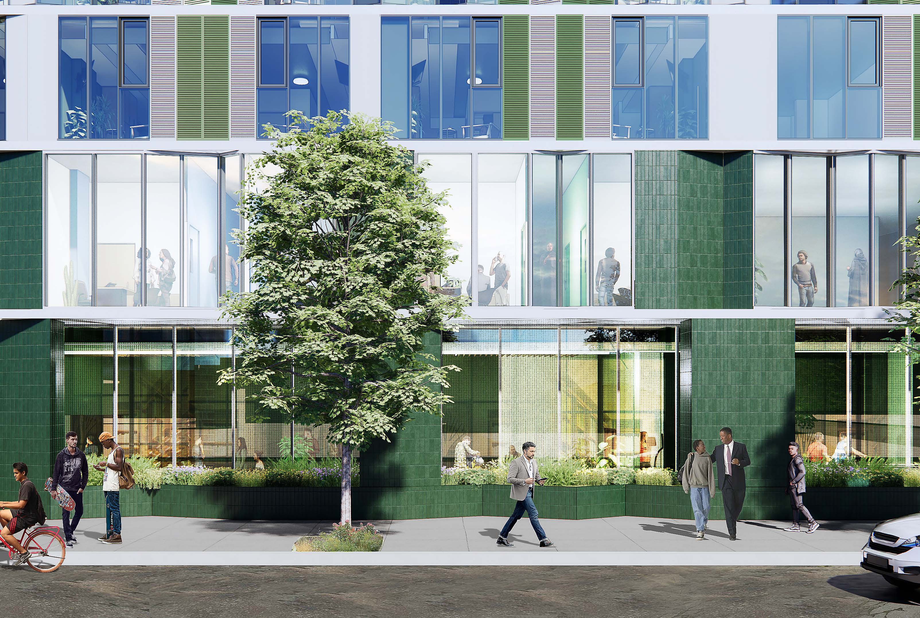 Snapshot of new building rendering.