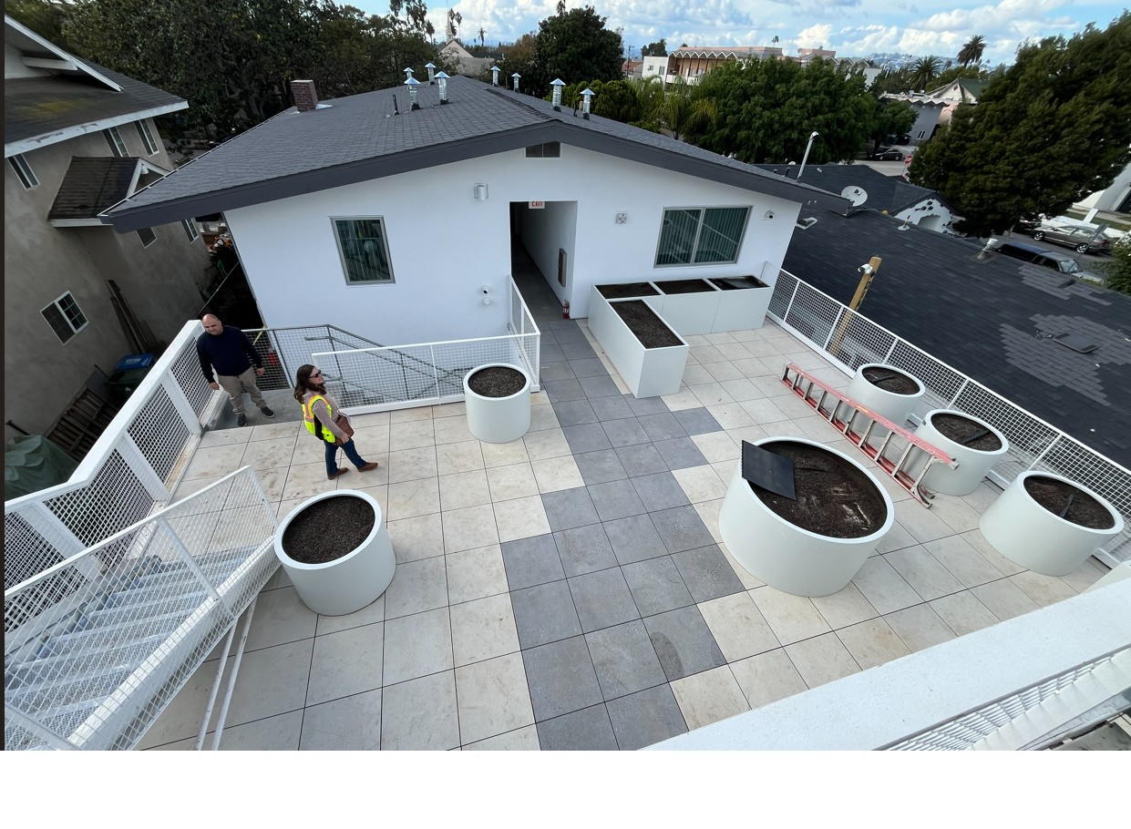 Aerial view of Roof Deck.