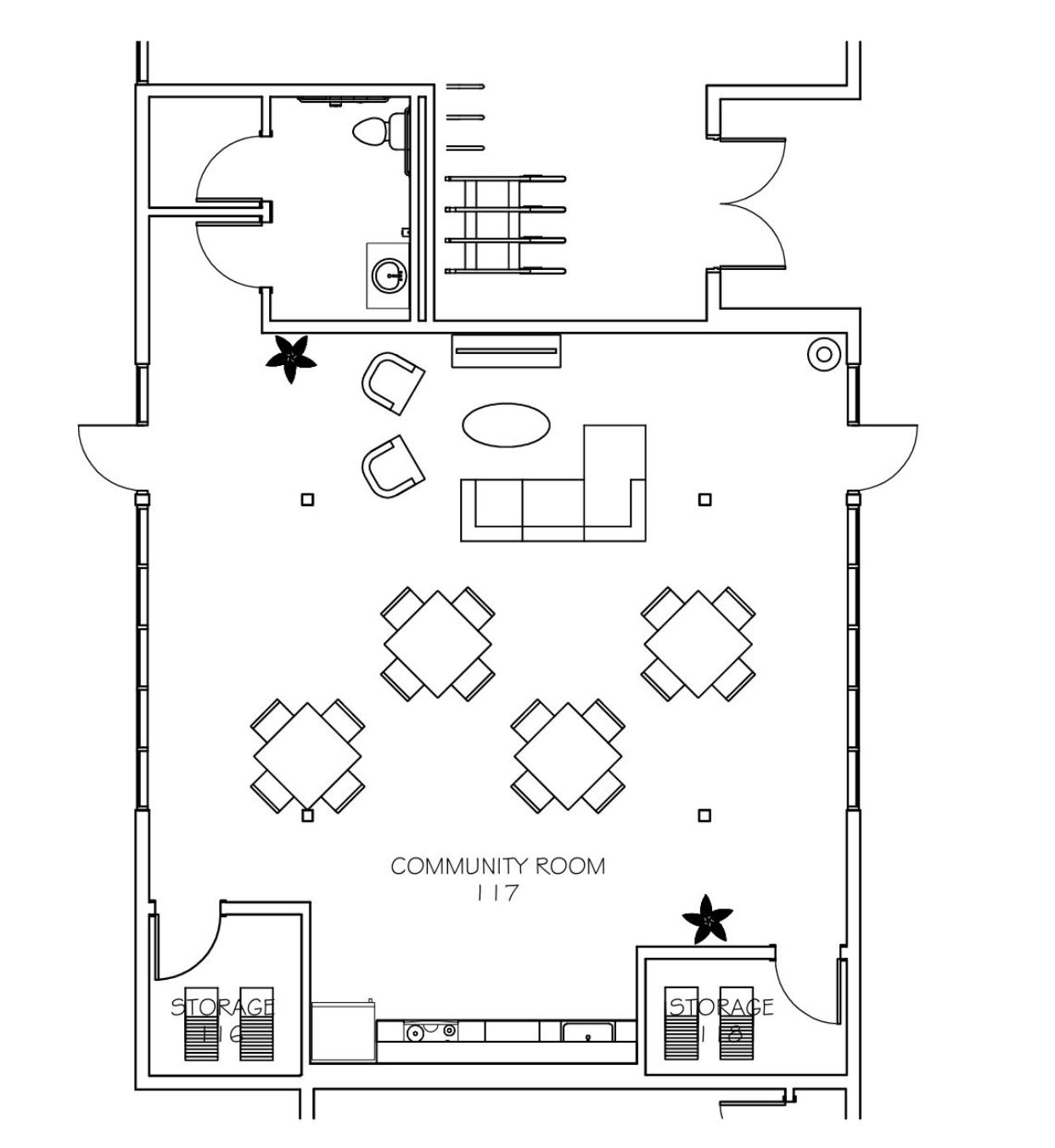 Floor Plan of the Community Room