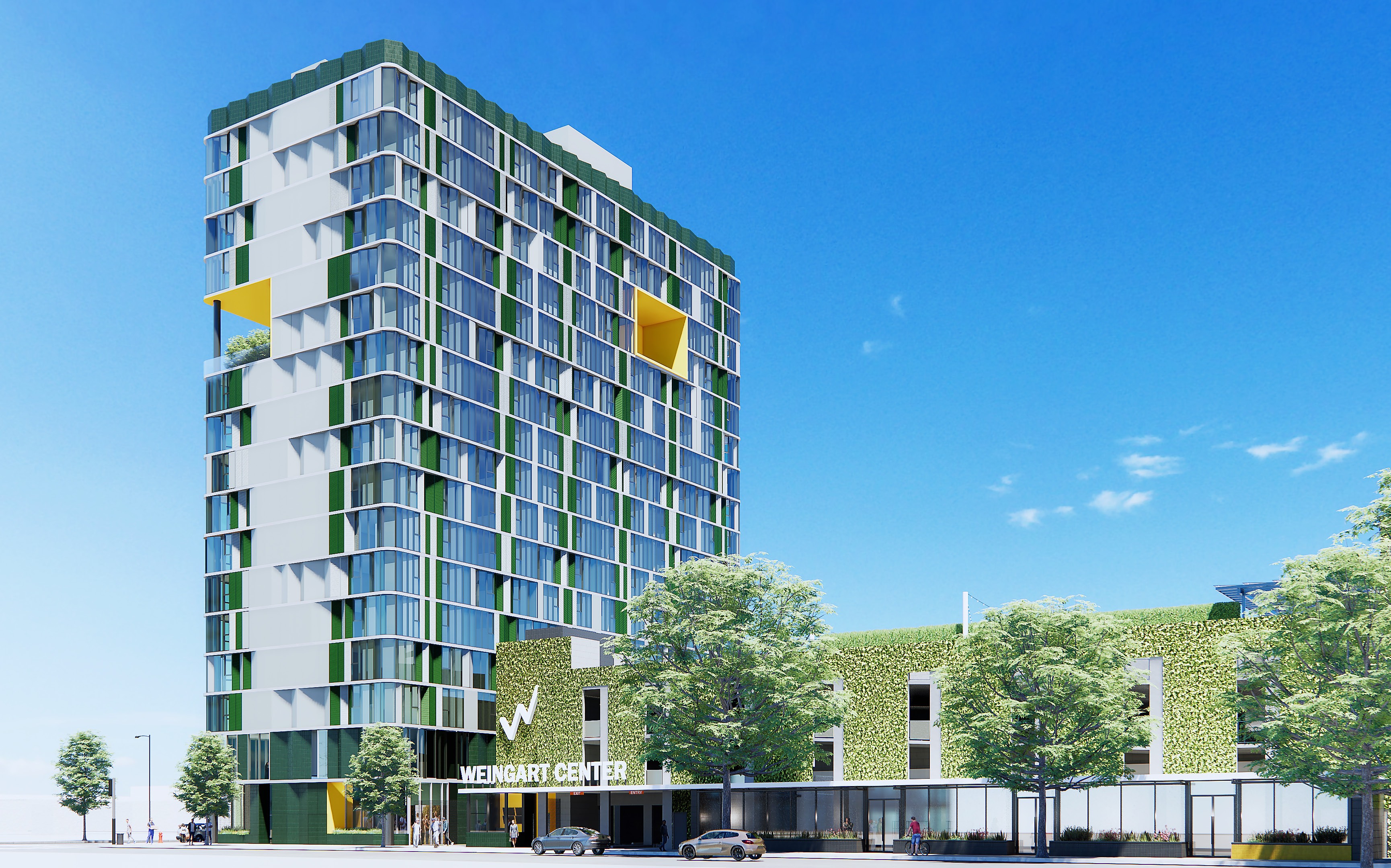 16 story building, rendering.