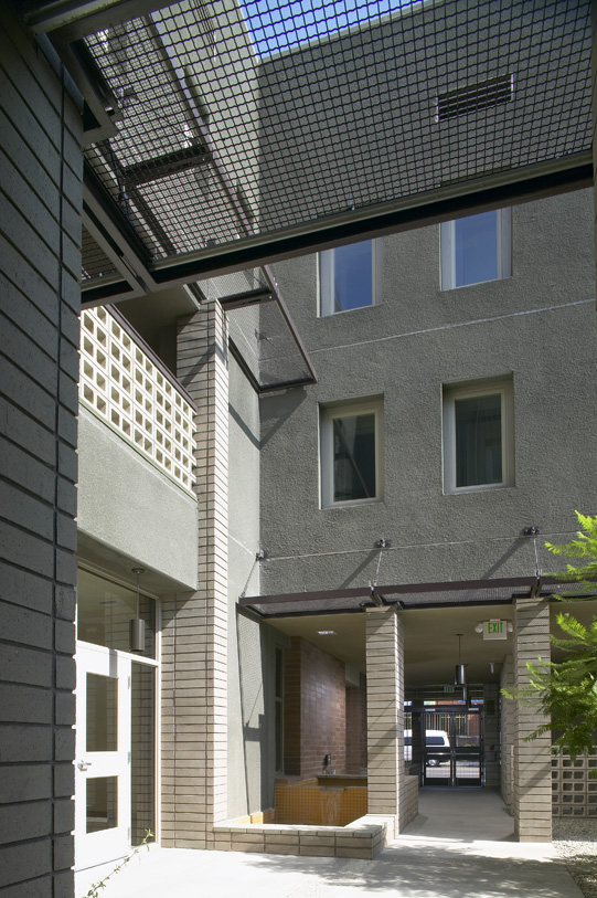 View of the building courtyard