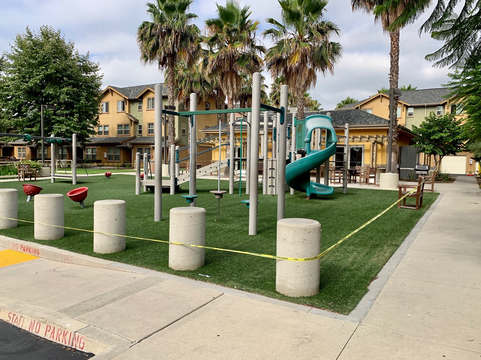 New dana strand playground area. large playground with multiple play areas.