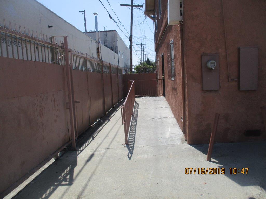 Exterior view of a ramp on the side of the building