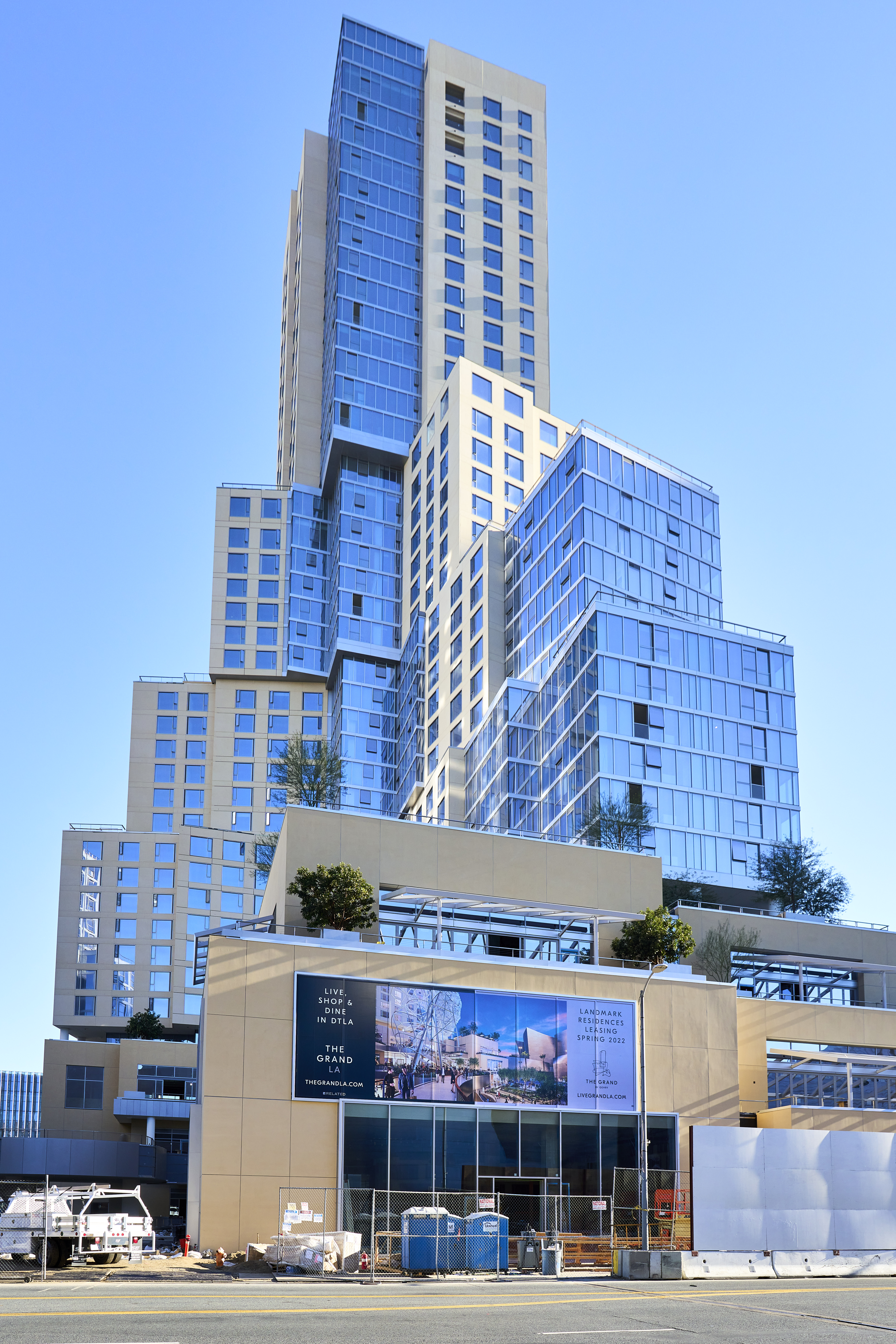 The Grand LA Residential Tower - Exterior - Street Level View from Grand Ave