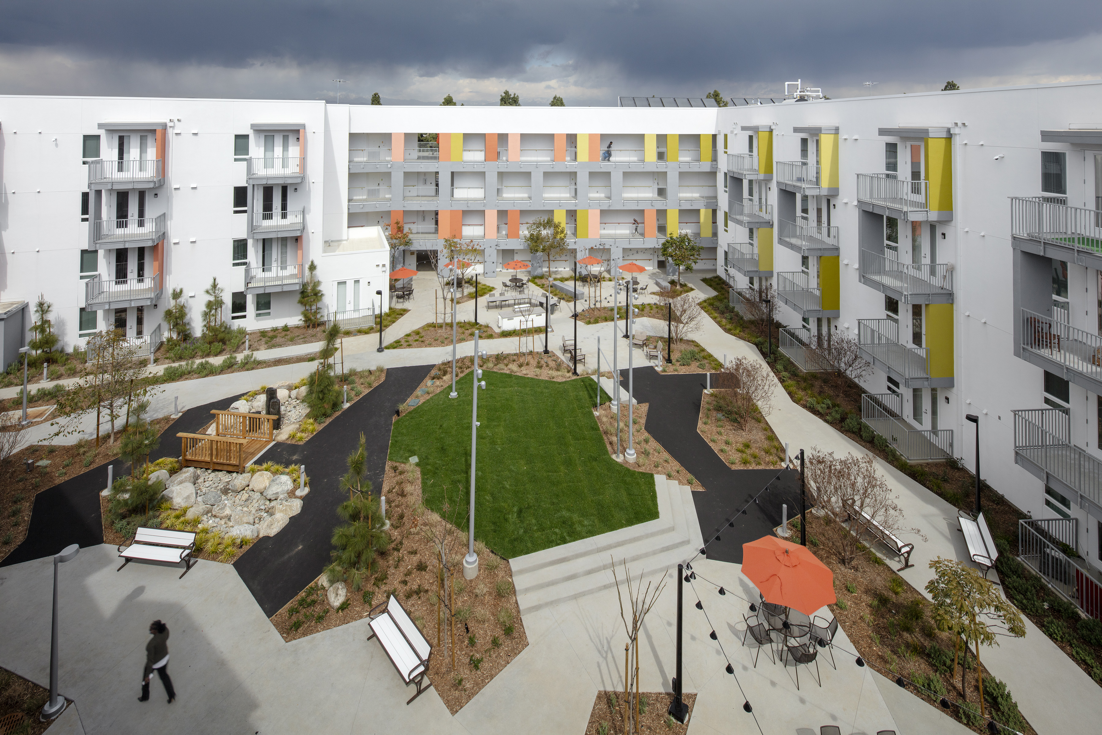 Aerial Courtyard Shot