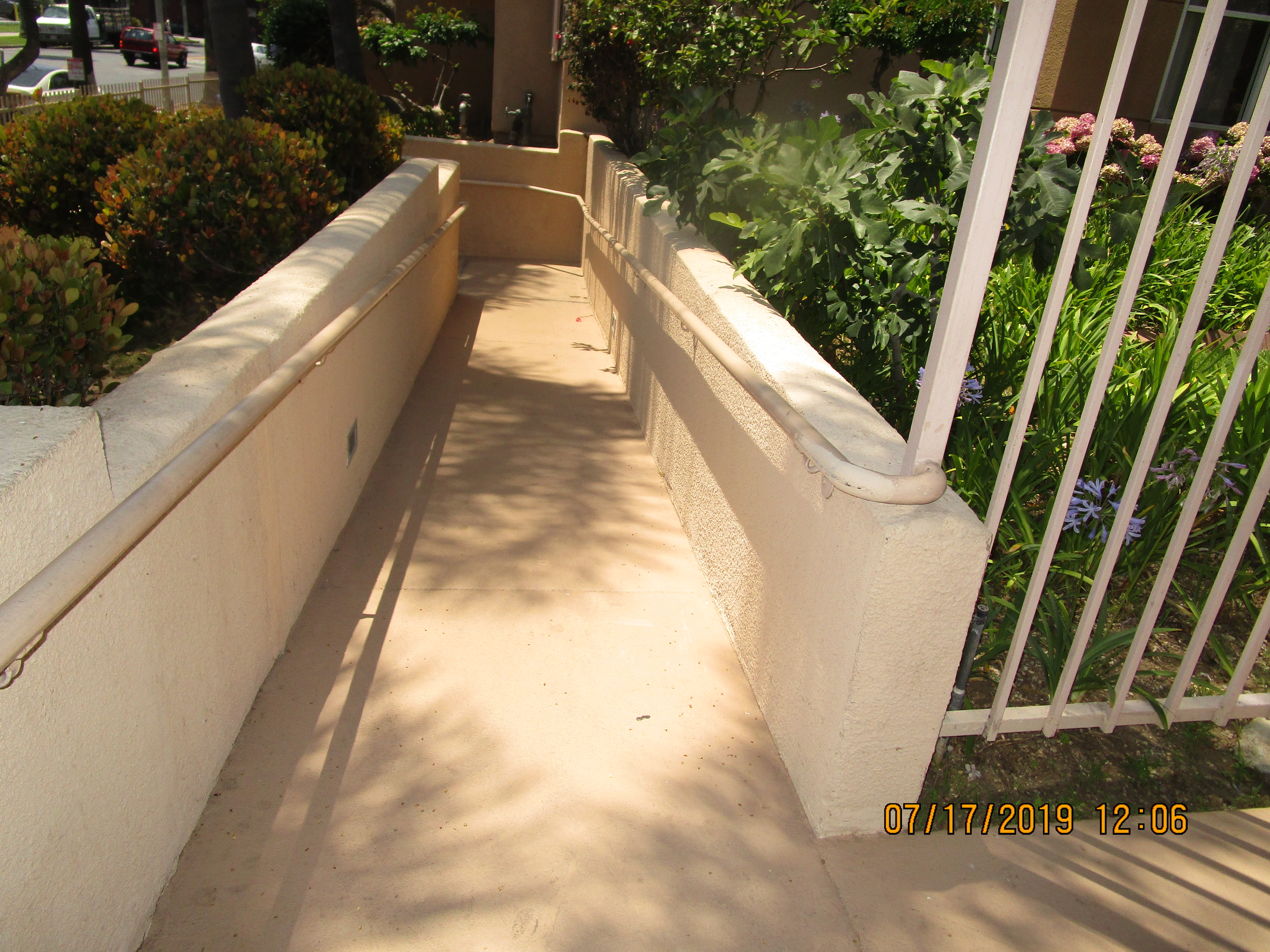 Image of a ramp at the building entrance for wheelchair access