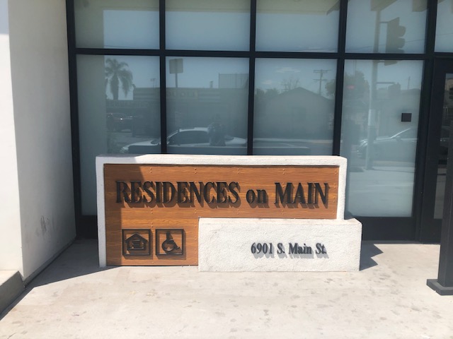 Residences on Main Front Sign