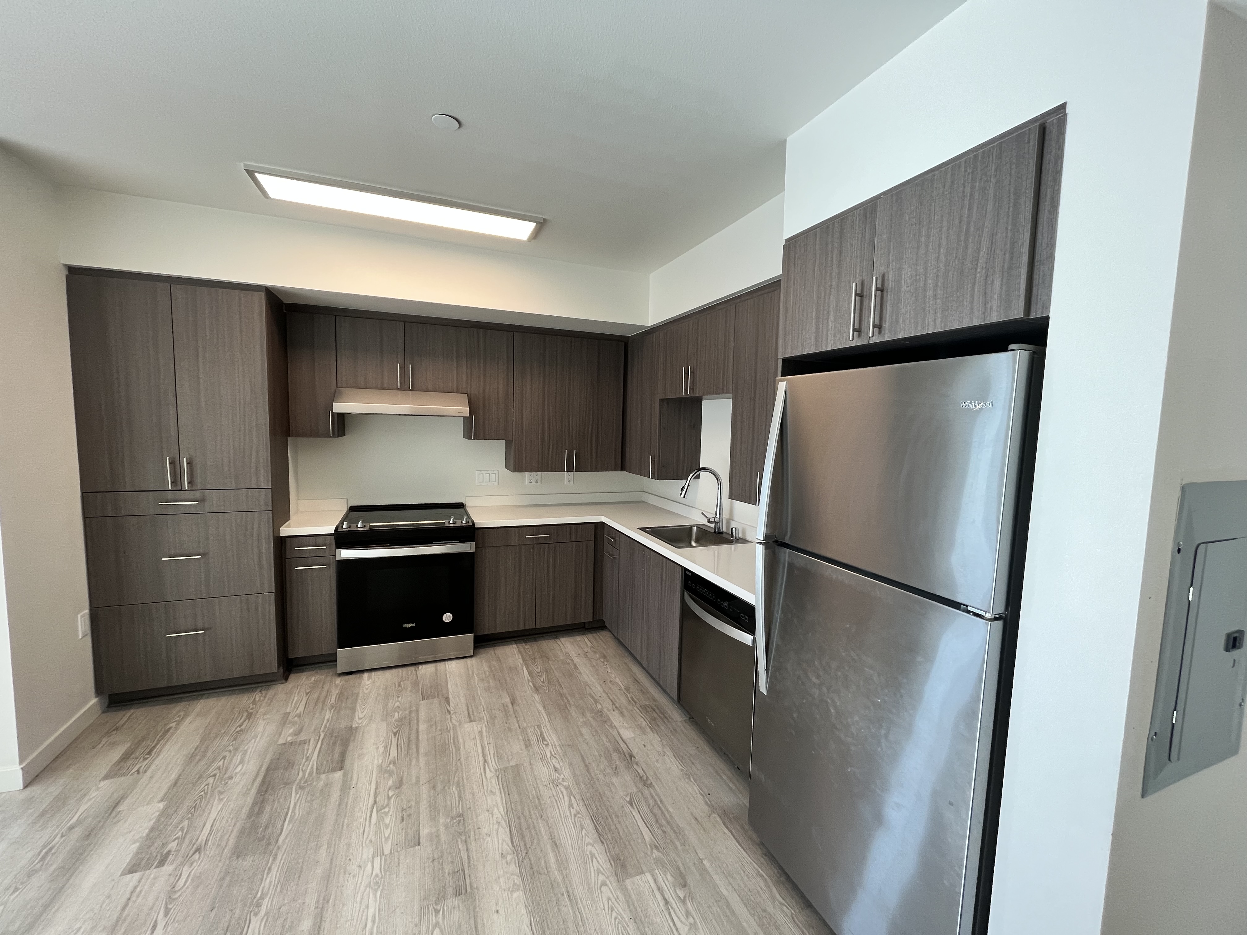 All unit kitchens are equipped with stove, refrigerator and dishwasher.